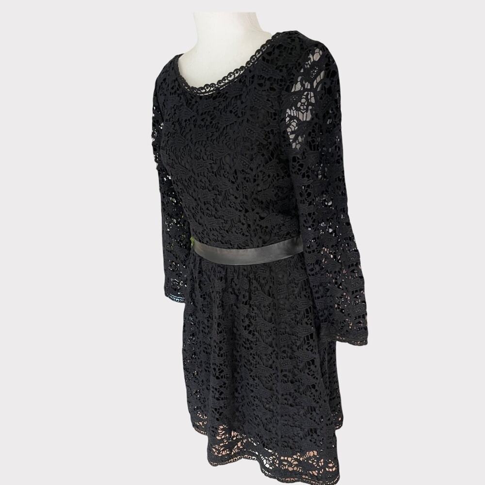 Joie Black Cotton Lace  Fit & Flare Dress S - Picture 6 of 10